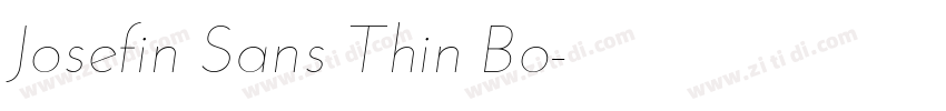 Josefin Sans Thin Bo字体转换